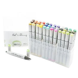 Маркеры для скетчей Fat&Skinny Brush 36 штук спиртовые чернила