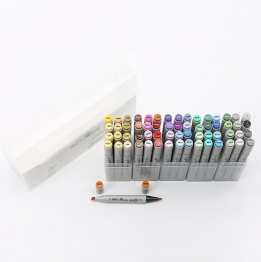 Маркеры для скетчей Fat&Skinny Brush 60 штук спиртовые чернила