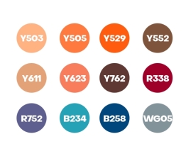 Набор скетч-маркеров Fat&Skinny "Старый город" 12 шт спиртовые чернила