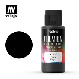 Краска для аэрографии акрил-уретановая Vallejo Premium Черная