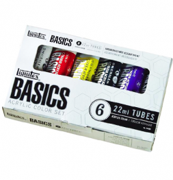 Набор акриловых красок Liquitex Acrylic Basics 6 цветов в тубах 22 мл