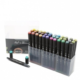 Набор скетч-маркеров Fat&Skinny 36 шт спиртовые чернила