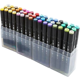 Набор скетч-маркеров Fat&Skinny 48 шт спиртовые чернила