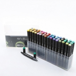 Набор скетч-маркеров Fat&Skinny 48 шт спиртовые чернила