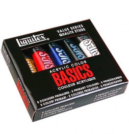Набор акриловых красок Liquitex Acrylic Basics School 5 цветов в тубах 118 мл
