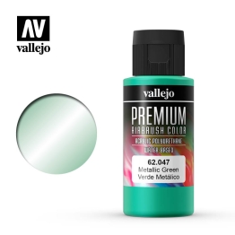 Краска для аэрографии акрил-уретановая Vallejo Premium Металлик зеленый