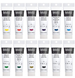 Набор акриловых красок Liquitex Acrylic Classic Heavy Body 12 цветов в тубах 59 мл