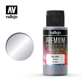 Краска для аэрографии акрил-уретановая Vallejo Premium Сталь
