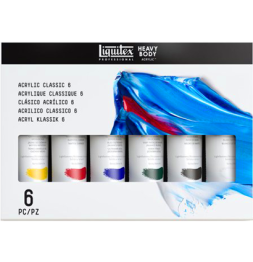 Набор акриловых красок Liquitex Acrylic Classic Heavy Body 6 цветов в тубах 59 мл