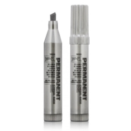 Маркер перманентный Montana Permanent со скошенным пером серебряный