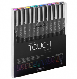Набор из 12 цветных лайнеров Touch Liner Color 0.1 мм 