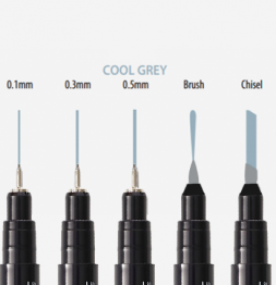 Набор серых лайнеров и брашпена Touch Liner Cool Gray 5 штук в ассортименте