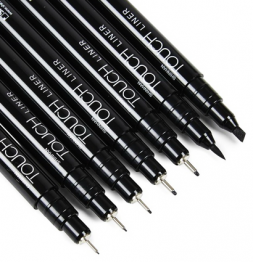 Набор черных лайнеров Touch Liner Black 7 штук в ассортименте