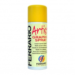 Краска матовая акриловая аэрозольная Ferario Artist №4 Темный желтый 400 мл