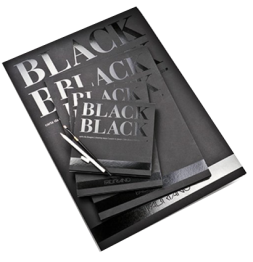 Альбом Fabriano Black Black с черной плотной бумагой А3 / 20 листов / 300 гм