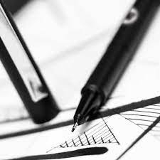 Набор черных линеров Molotow BLACKLINER set 3 4 штуки