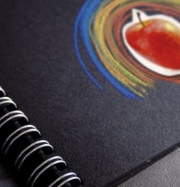 Скетчбук Fabriano Black Drawingbook с черной бумагой на пружине А4 / 40 листов / 190 гм