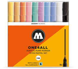 Набор акриловых маркеров Molotow ONE4ALL 127HS "Пастельный" 10 шт / 2 мм