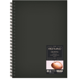 Скетчбук Fabriano Drawingbook в твердом переплете на пружине А5 / 60 листов / 160 гм (портрет)