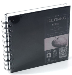 Скетчбук Fabriano Drawingbook квадратный на спирали 15х15см / 60 листов / 160 гм