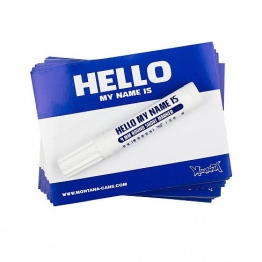 Набор 100 синих стикеров + черный маркер 4мм