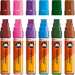 Набор акриловых маркеров Molotow ONE4ALL 627HS "Базовый 2" 6 шт / 15 мм