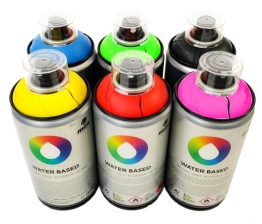 Краска для граффити аэрозольная MTN Water Based Флуоресцентые цвета на водной основе баллончик, 300 мл