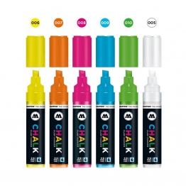 Набор меловых маркеров Molotow CHALK Marker "Базовый 2" 6 шт / 8 мм