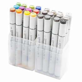 Маркеры для скетчей Fat&Skinny Brush "Палитра 1" 24 шт спиртовые чернила