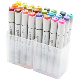 Маркеры для скетчей Fat&Skinny Brush "Палитра 2" 24 шт спиртовые чернила